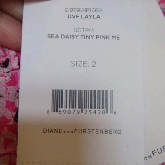 DVF Layla Dress in Pink Flora-Print NWT Sz 2 - Picture 4 of 4